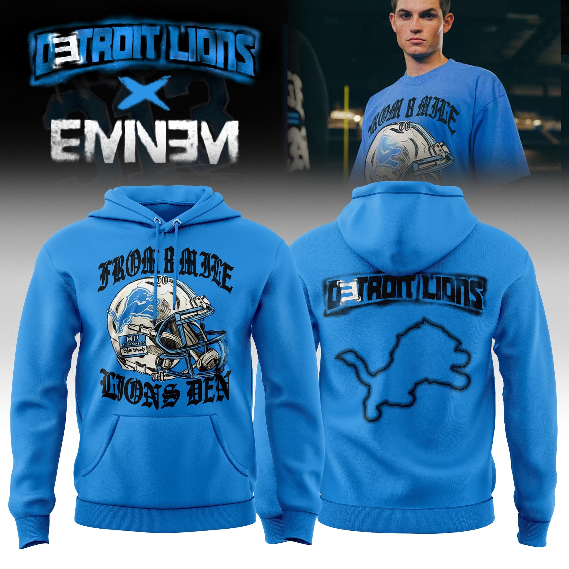 Eminem x Detroit Lions “Thanksgiving Halftime Show” Limited Edition Hoodie