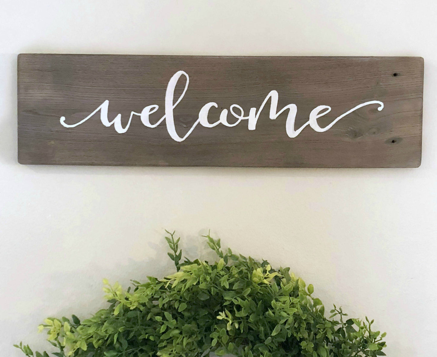 Welcome Front Door Sign, Rustic Front Porch Decor, Entryway Sign, Wood Door Hanger, Housewarming Gift, Front Porch Sign