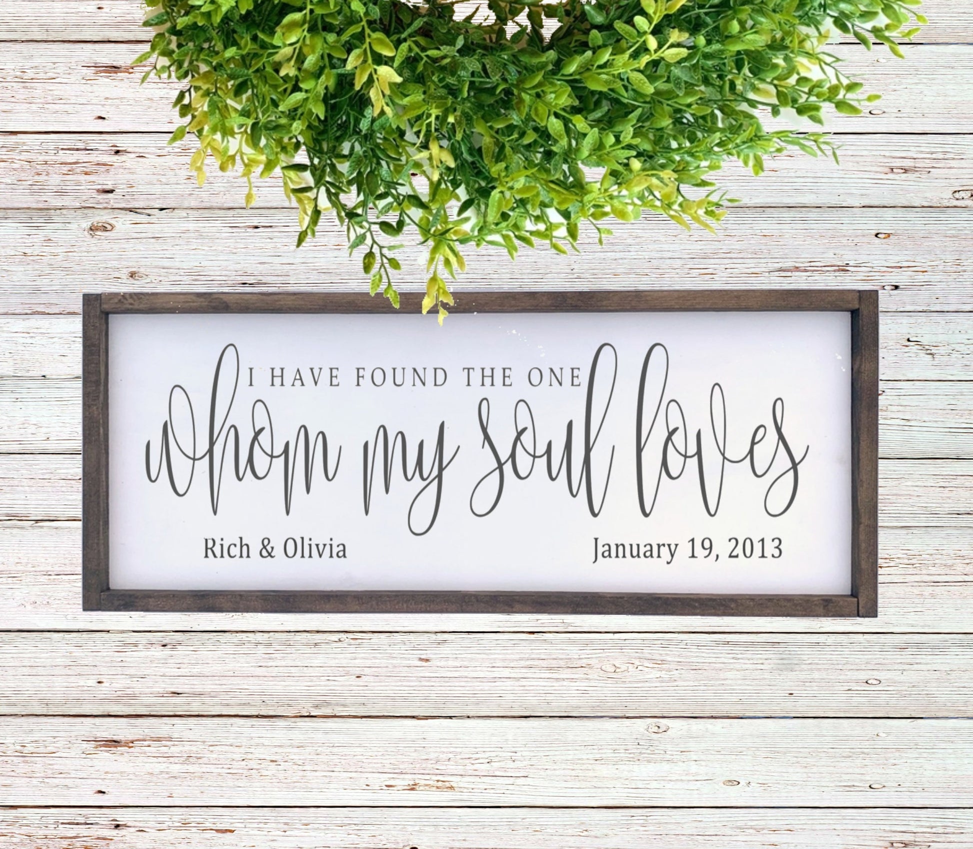I Have Found The One Whom My Soul Loves, Bedroom Sign, Wood Sign, Wall Decor, Shower Gift, Master Bedroom Sign, Farmhouse Decor, Anniversary