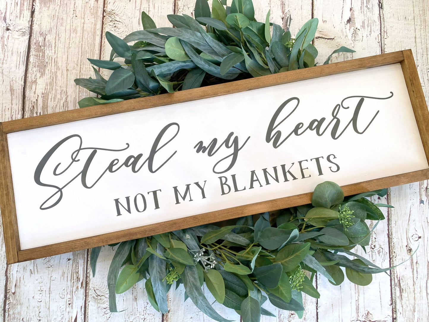 Steal My Heart But Not My Blankets Wood Sign, Master Bedroom Wood Sign, Bedroom Wall Art, Above Bed Wall Sign, Farmhouse Wall Decor