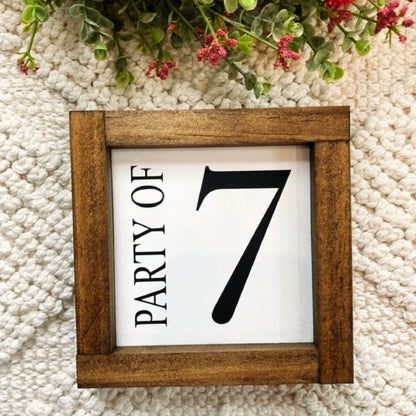 Party of Sign, Number Party of Sign, Family Number Sign, Family Party of Sign, Baby Shower, Farmhouse Decor, Gallery Wall Sign, Number Sign