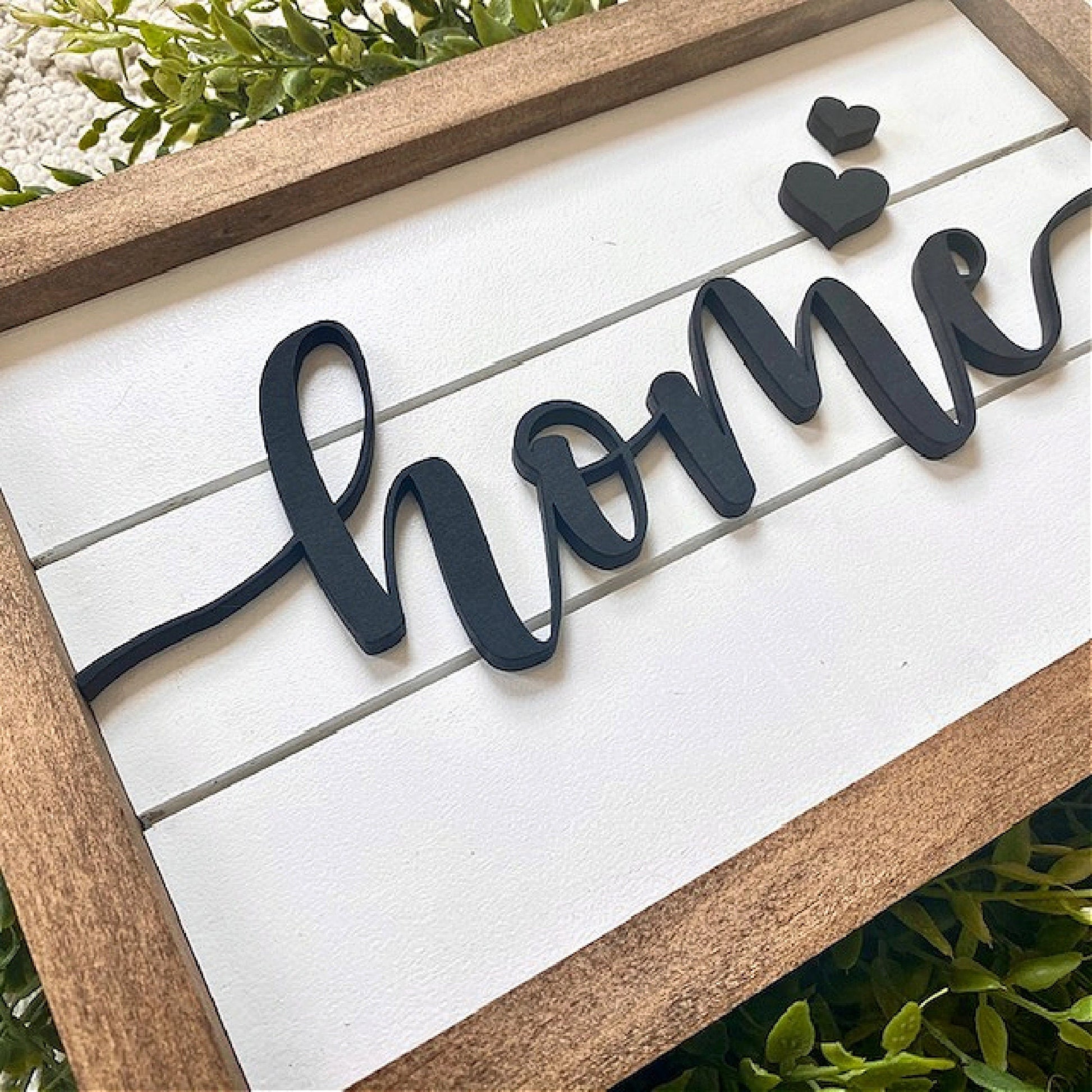 Home Wood Sign with Faux Shiplap for Entryway or Gallery Wall, 3D Wood Sign, Home Sign, First Time Buyer, Farmhouse Decor, Real Estate Gift