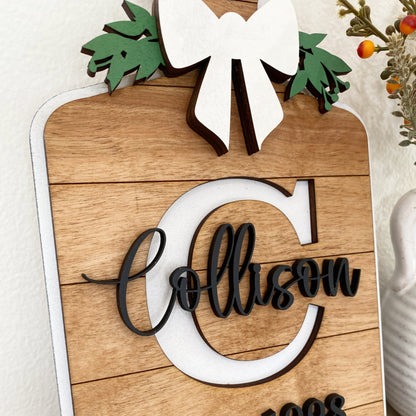 Decorative Cutting Board, Personalized Monogram and Family Name Board, Kitchen Decor, Family Name Established Sign, Farmhouse Kitchen Decor