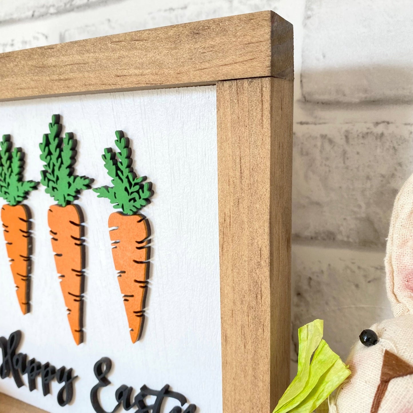 Happy Easter Wood Sign, Easter Decor, Easter Decoration, Farmhouse Spring Decor, 3D Holiday Decor, Spring Wood Signs