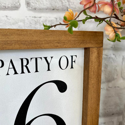 Party of Sign, Family Party of, Custom Family Name Sign, Number Sign, Party of 4, Party of 5, Last Name Sign, Personalized Family Wood Sign