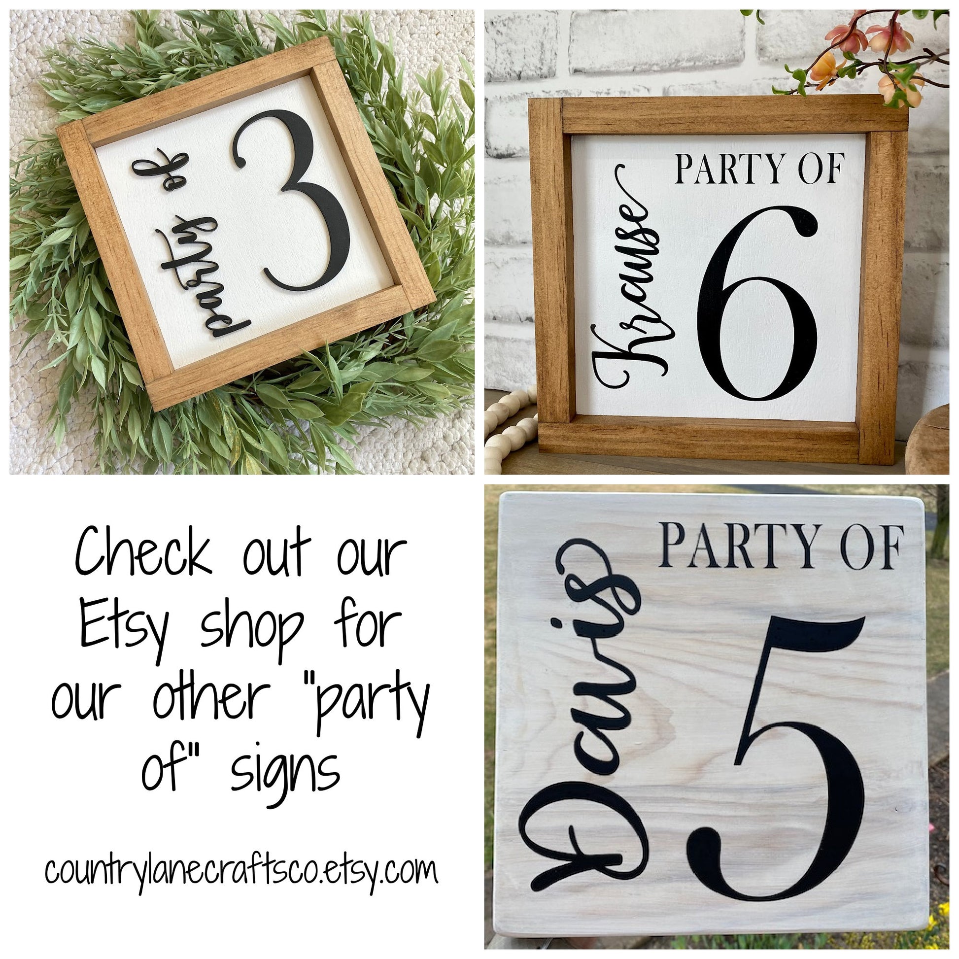Party of Sign, Number Party of Sign, Family Number Sign, Family Party of Sign, Baby Shower, Farmhouse Decor, Gallery Wall Sign, Number Sign