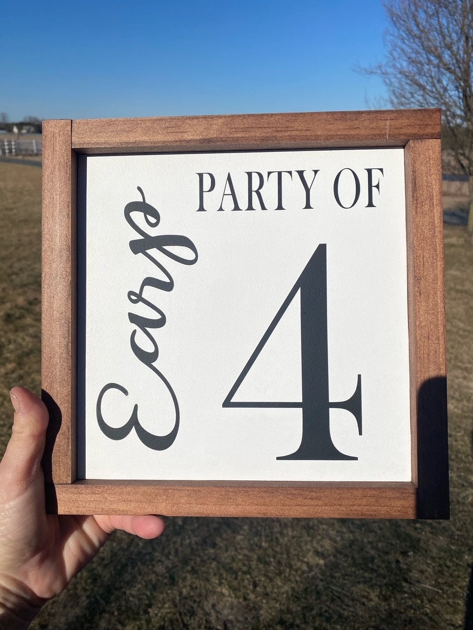 Party of Sign, Family Party of, Family Name  Gallery Sign, Number Sign, Party of 4, Party of 5, Last Name Sign, Personalize Family Wood Sign