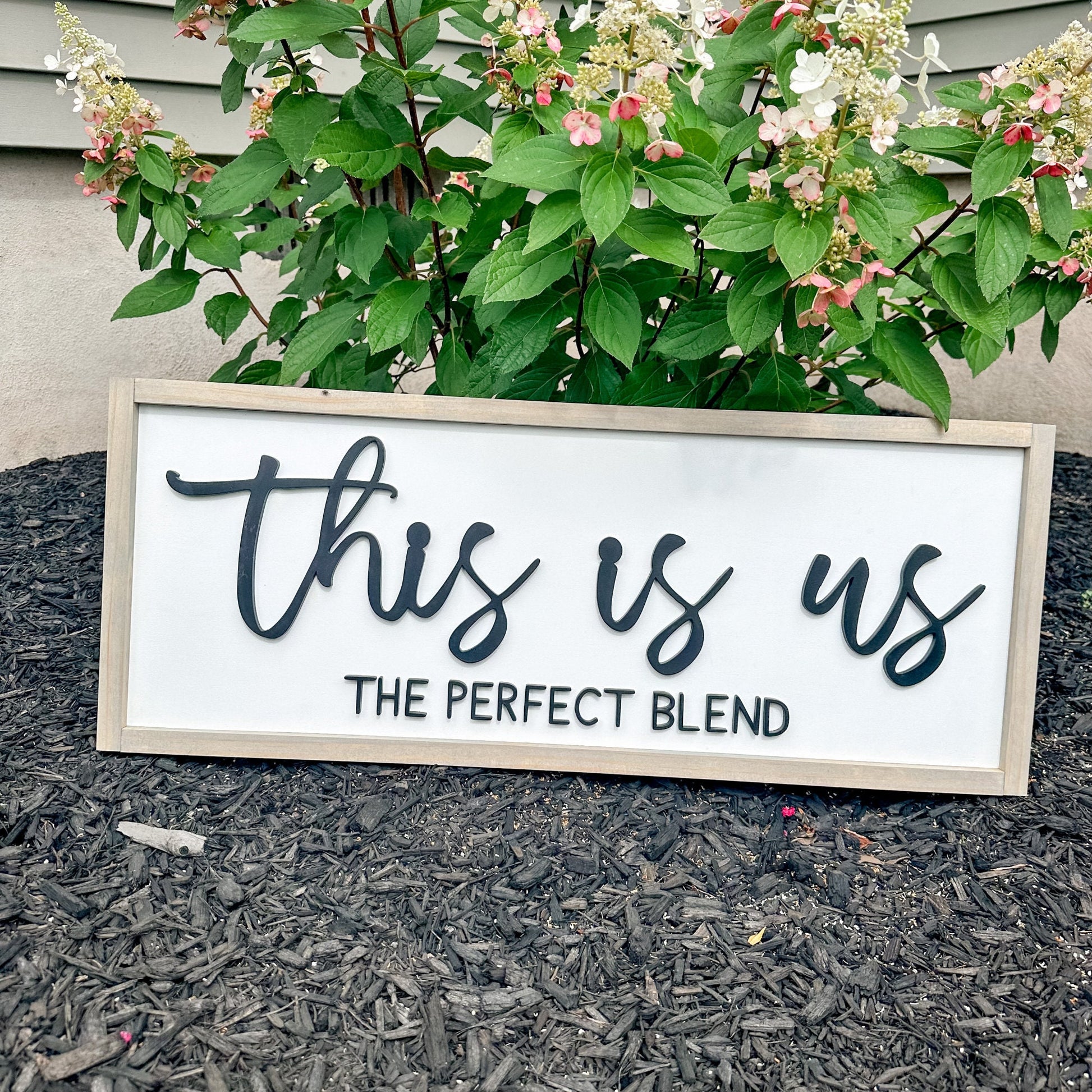 Blended Family Wood Sign, This Is Us, Housewarming Gift,  Blended Family Wedding Gift, The Perfect Blend,  3D Lettering