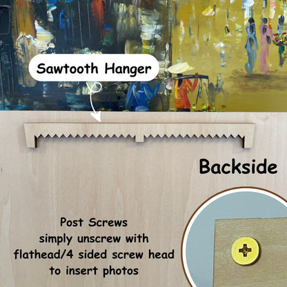 Baby Birth through One Year Monthly Picture Frame Wall Art, Personalized Wooden Photo Frame for Baby