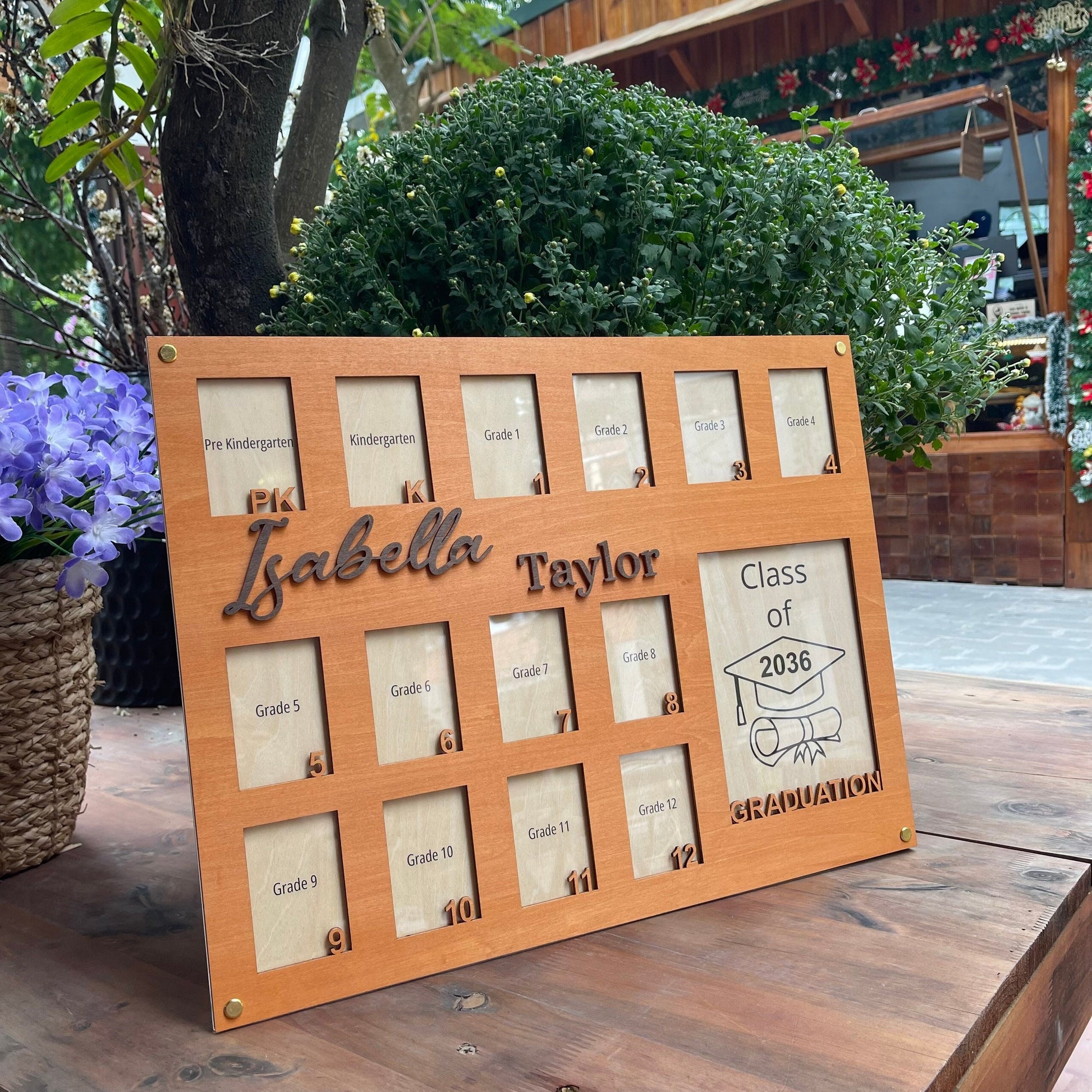 LARGE School Picture Frame, Pre K to Graduation School Years Photo Frame, Personalized Grade School Photo Frame, Senior Picture Gift