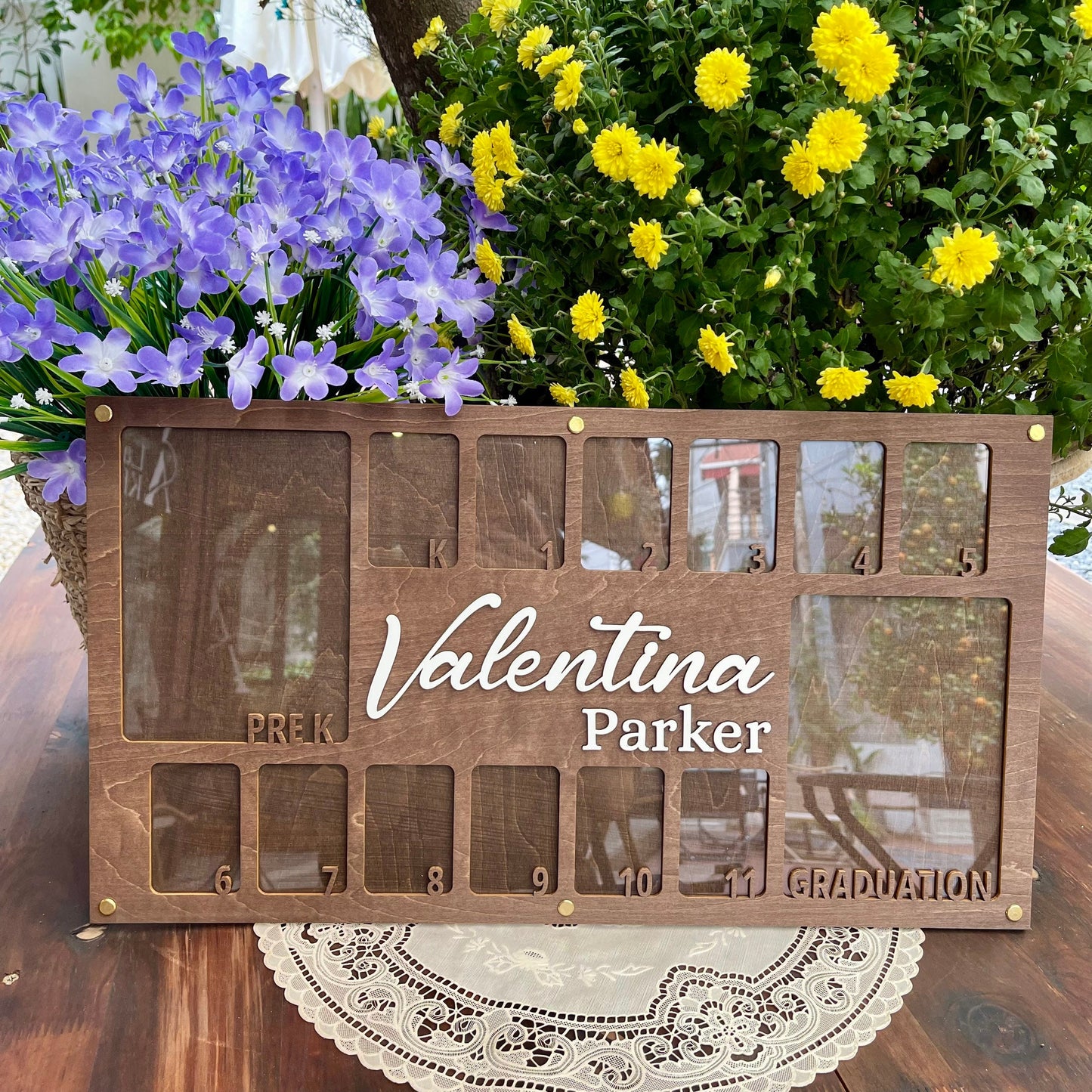 School Picture Frame PreK-12, School Years Photo Frame, Personalized Grade School Photo Frame, Senior Picture Gift