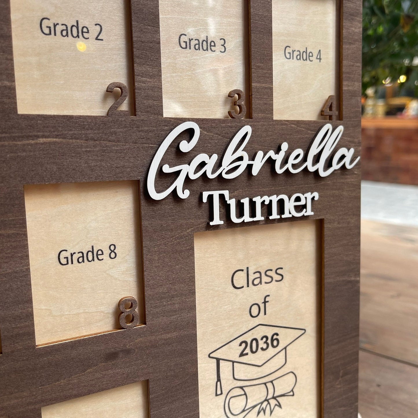 School Picture Frame PK-12, School Years Photo Frame, Personalized Grade School Photo Frame, Senior Picture Gift