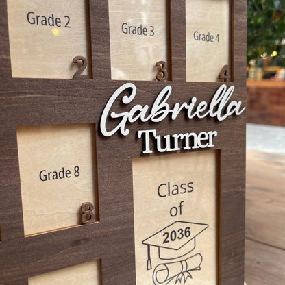 School Picture Frame K-12, School Years Photo Frame, Personalized Grade School Photo Frame, Senior Picture Gift