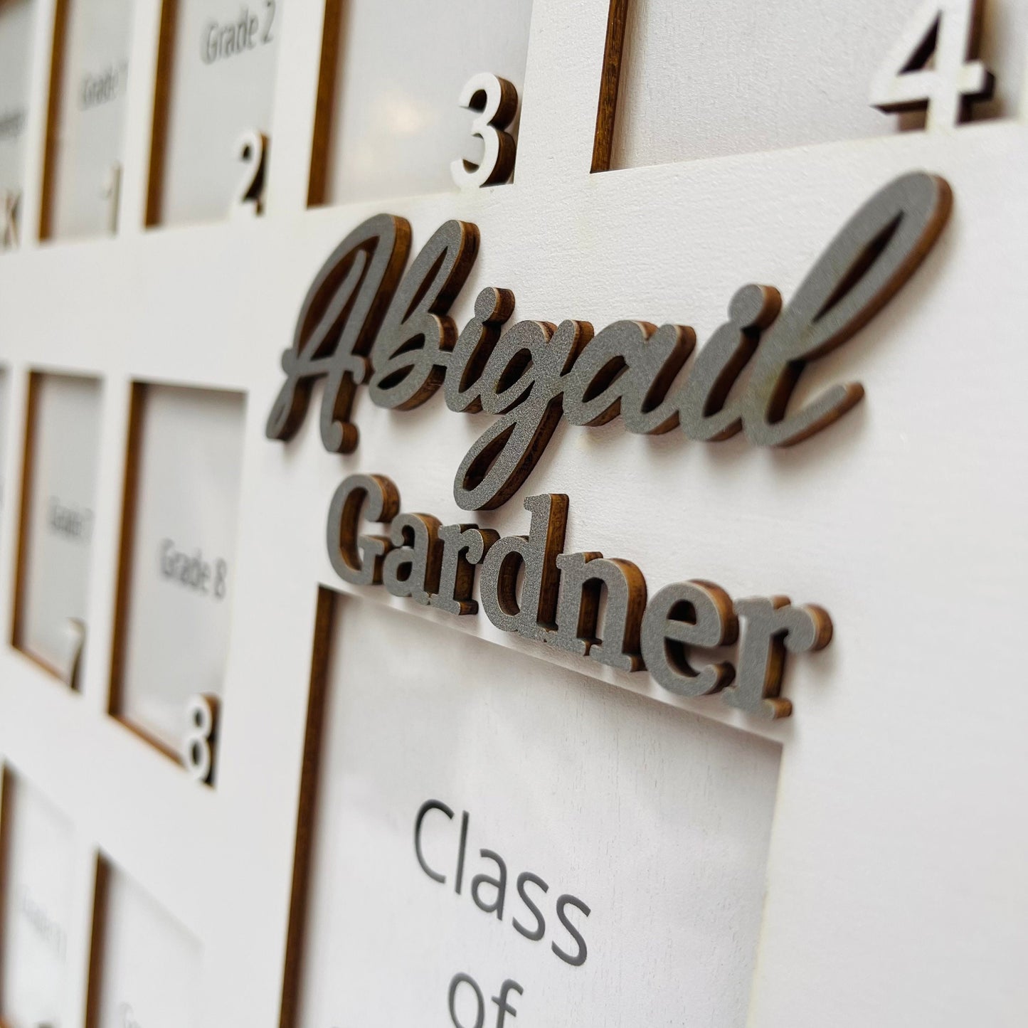 School Picture Frame PK-12, School Years Photo Frame, Personalized Grade School Photo Frame, Senior Picture Gift