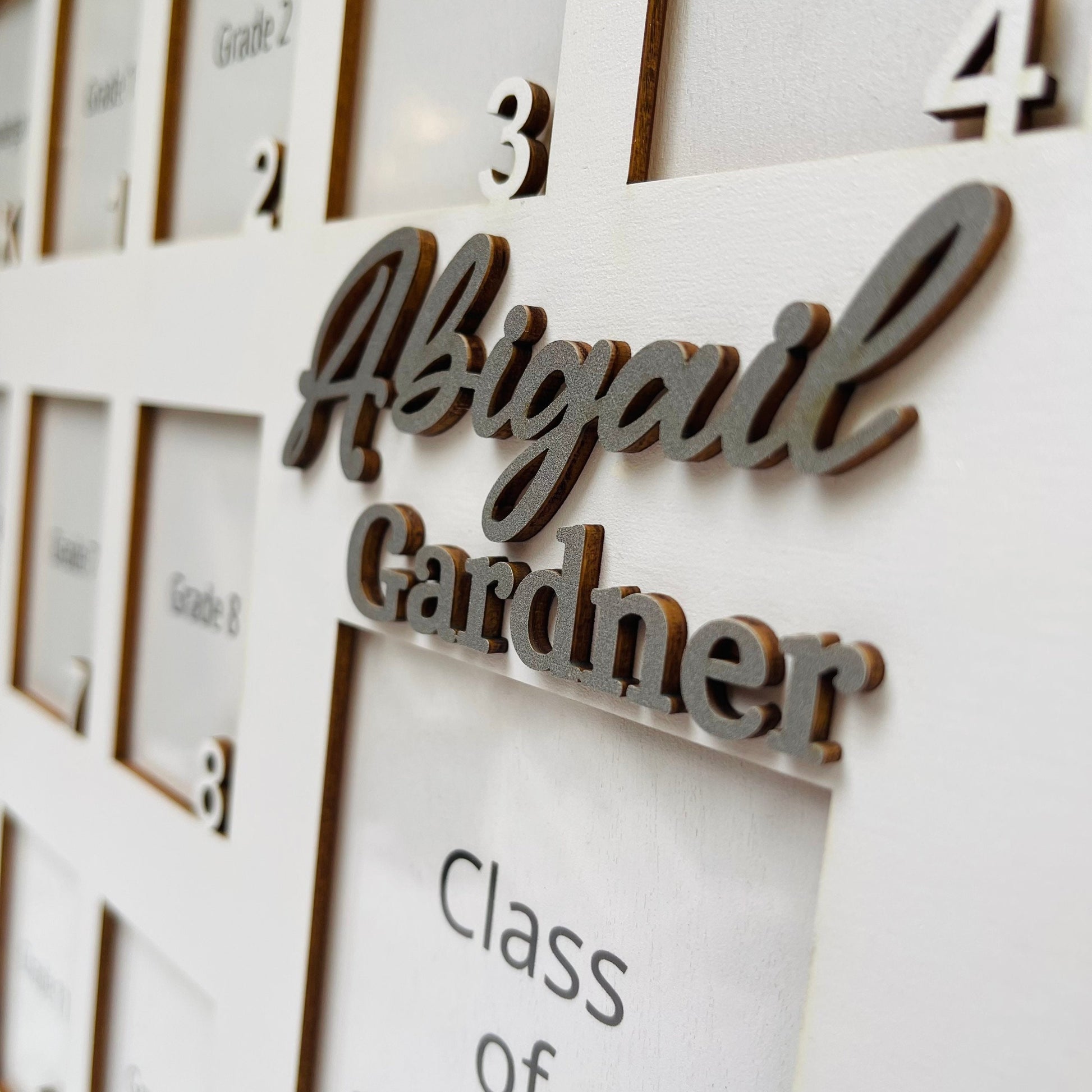 School Picture Frame PK-12, School Years Photo Frame, Personalized Grade School Photo Frame, Senior Picture Gift