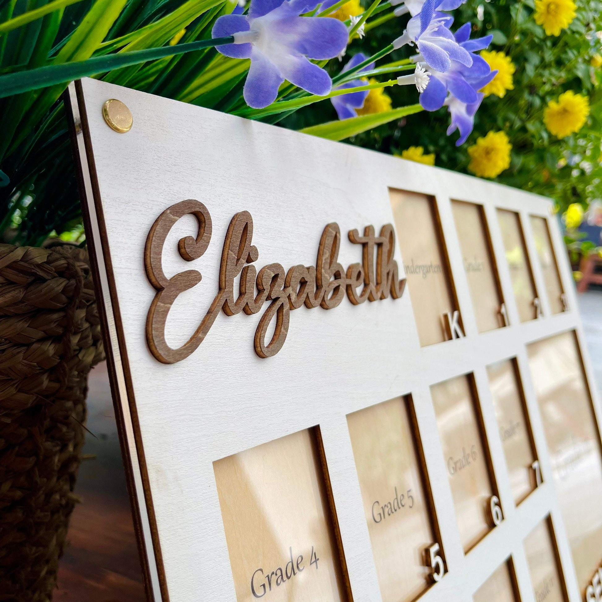 Kindergarten to Graduation School Years Photo Frame, School Picture Frame, Personalized Grade School Photo Frame, Senior Picture Gift