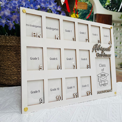 School Picture Frame PK-12, School Years Photo Frame, Personalized Grade School Photo Frame, Senior Picture Gift