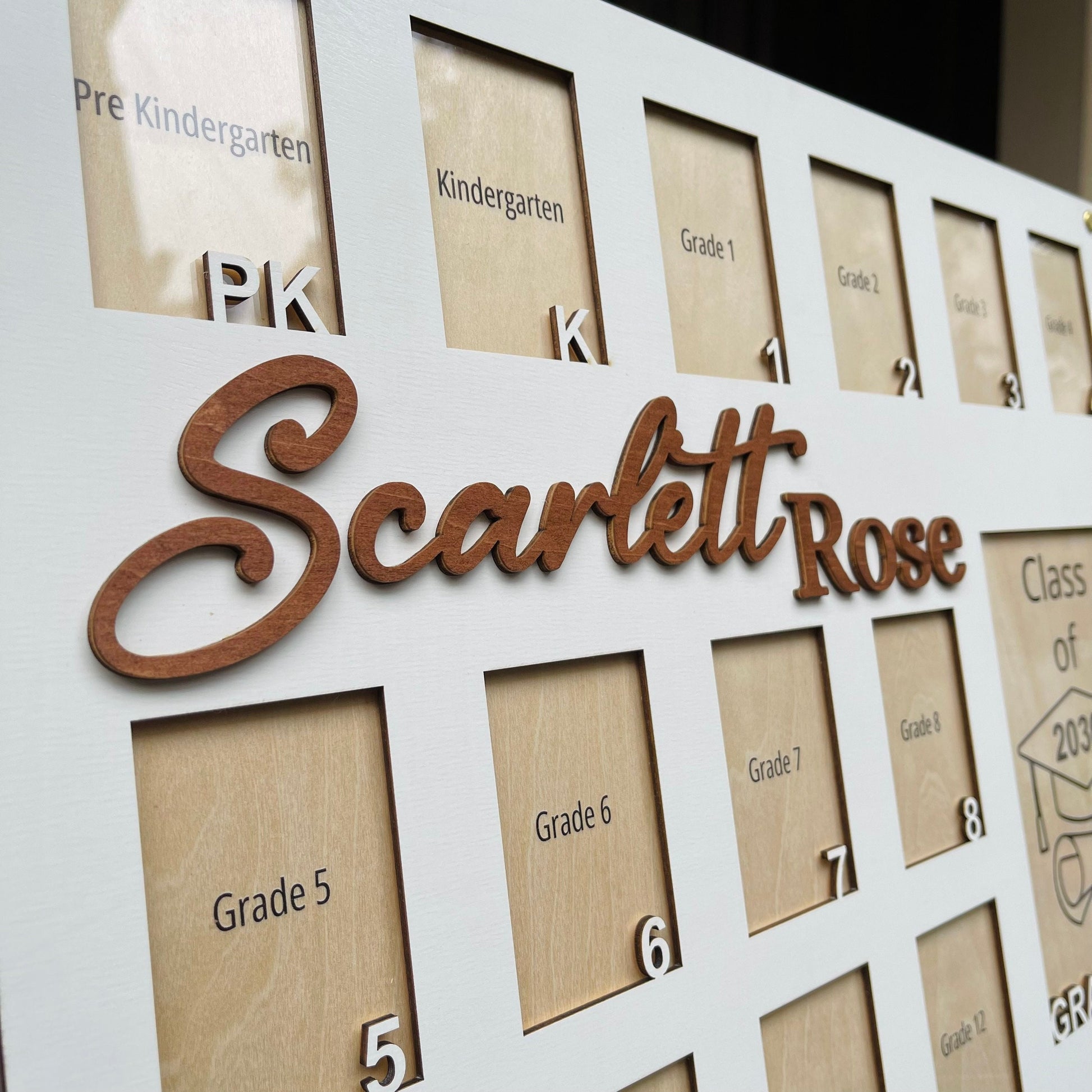 School Picture Frame, Pre K to Graduation School Years Photo Frame, Personalized Grade School Photo Frame, Senior Picture Gift