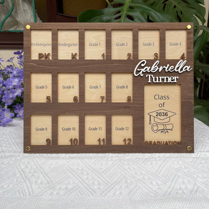 School Picture Frame K-12, School Years Photo Frame, Personalized Grade School Photo Frame, Senior Picture Gift