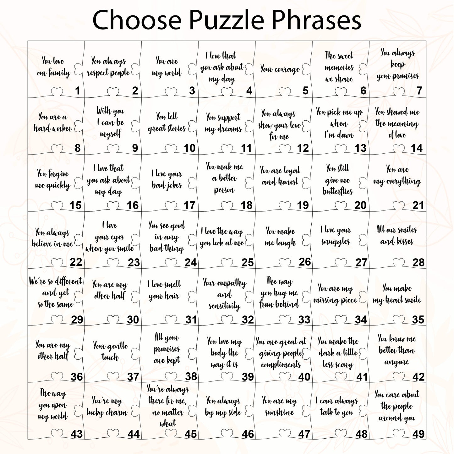 Reasons Why I Love You, Personalized Wooden Puzzle Birthday Gift for Her, Anniversary Gift for Him, Custom Valentines Gift for Boyfriend