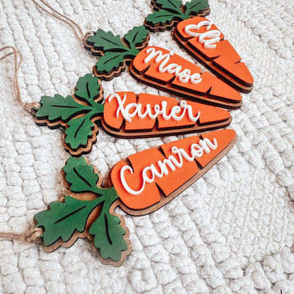 Personalized Name Tag For Easter Basket, Carrot Name Tag For Basket, Custom Name Tag, Easter Gifts