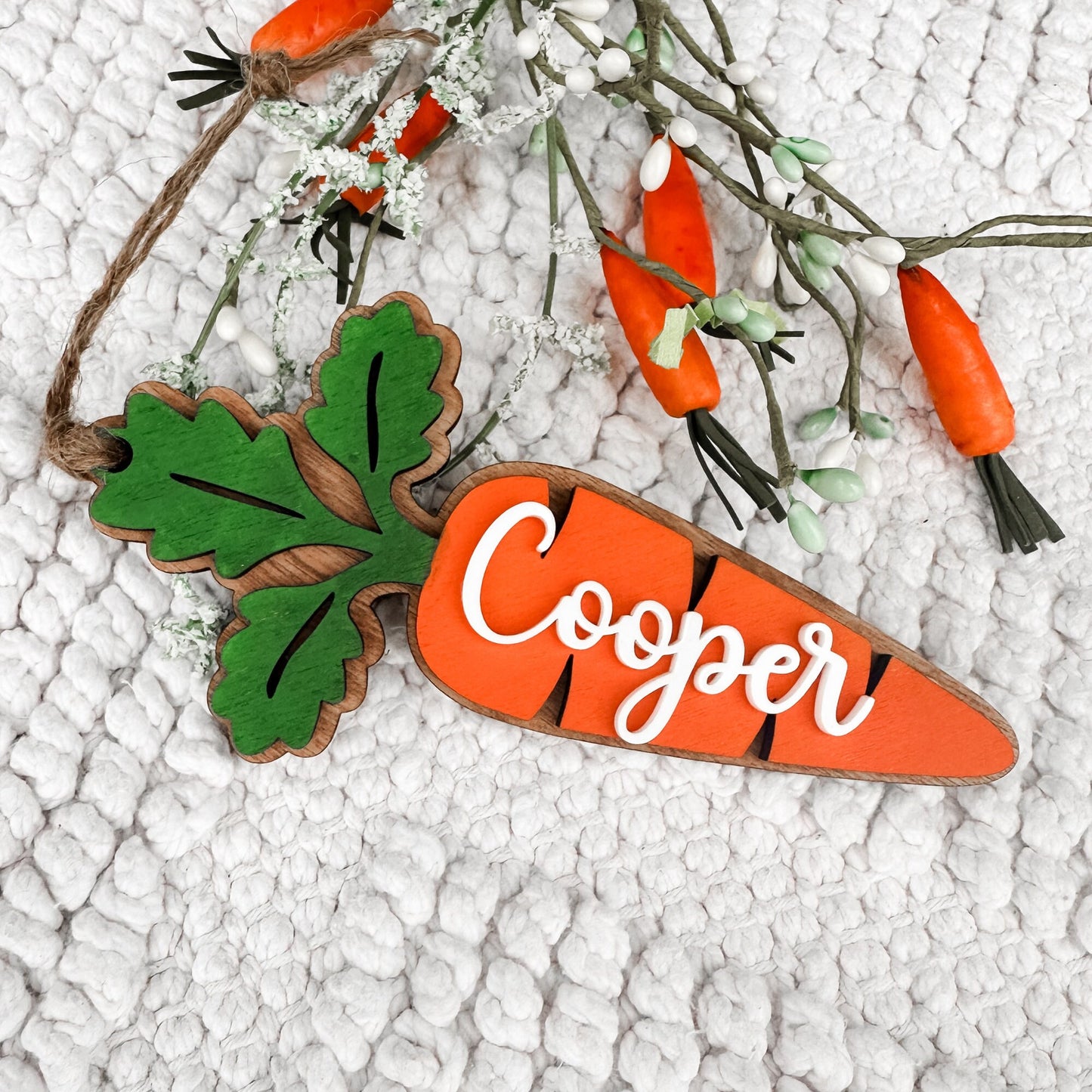 Personalized Name Tag For Easter Basket, Carrot Name Tag For Basket, Custom Name Tag, Easter Gifts