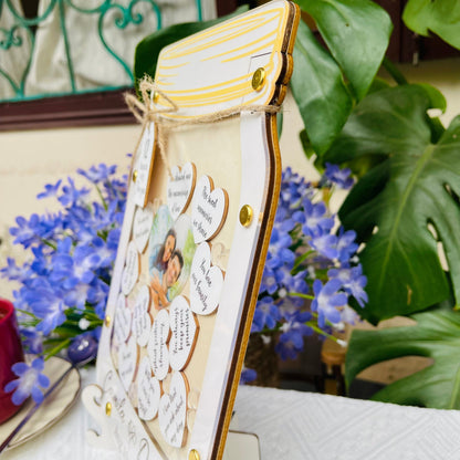 12 Reasons Why I Love You Personalized Wooden Jar of Hearts, Anniversary Gift for Him, Birthday Gift for Her, Custom Valentines Gift