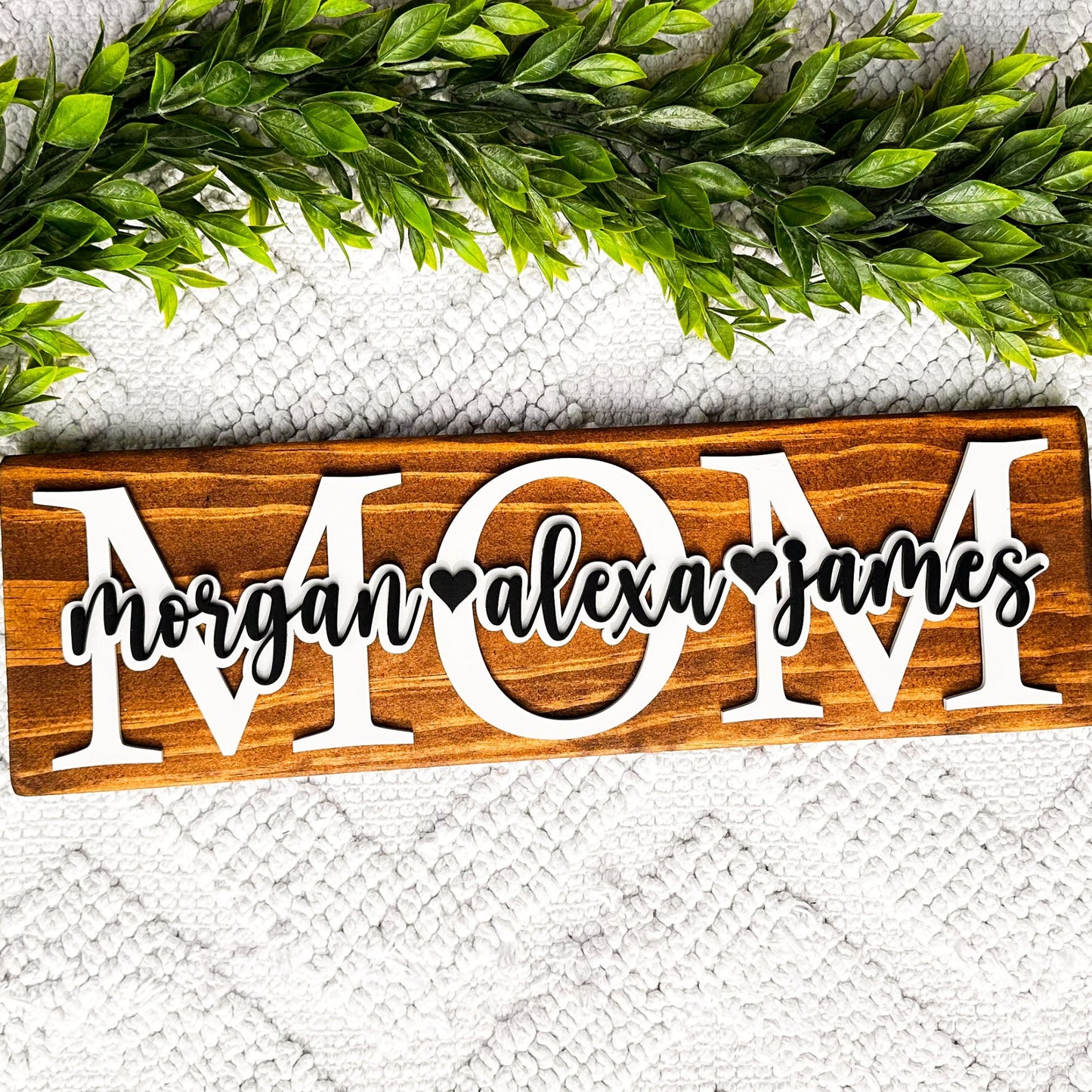 Personalized Mothers Day Gift, Mom Wood Sign, Mom Gift From Kids, Family Name Sign, Mom Gift,  Grammy Gift,  Sign For Mom With Kids Names