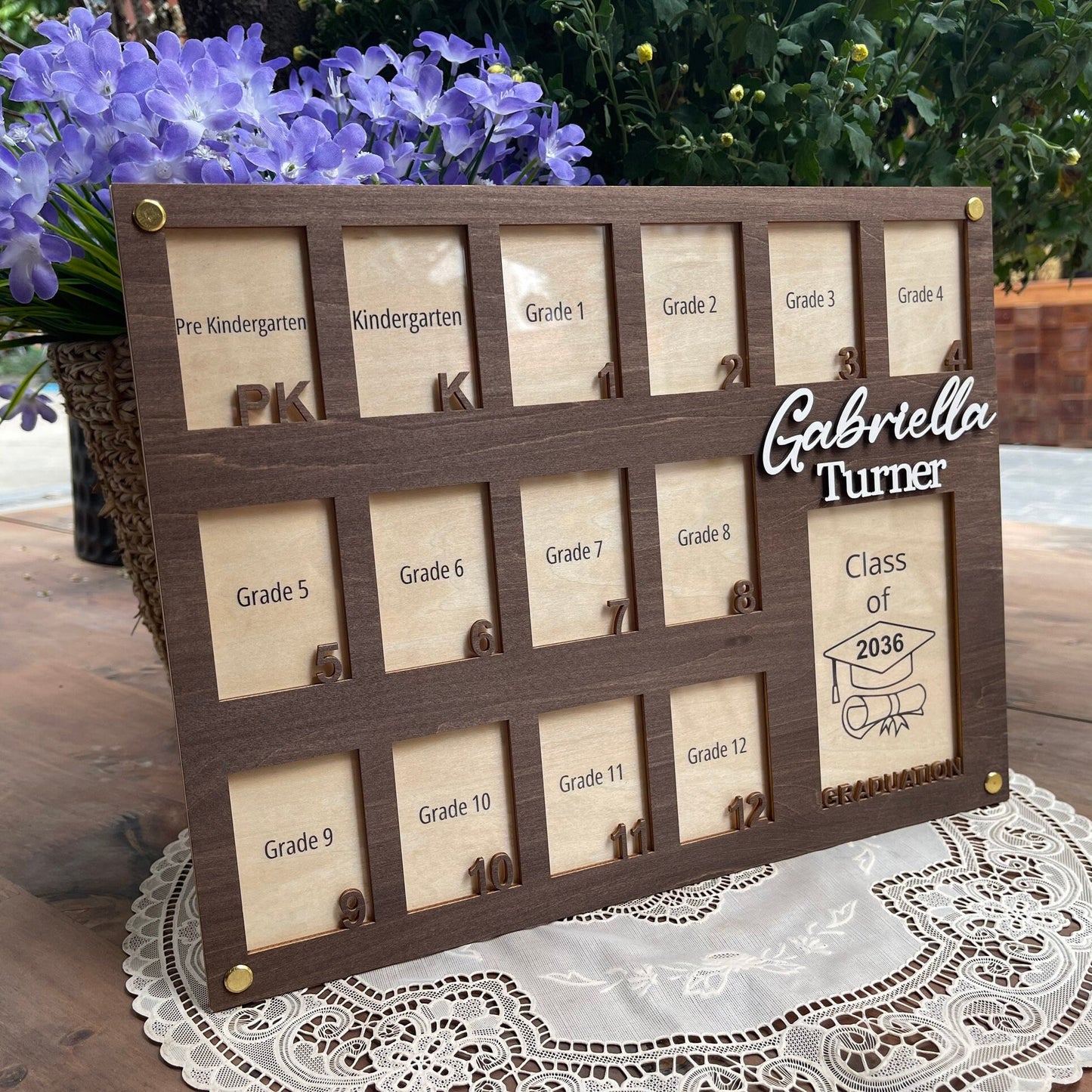 School Picture Frame K-12, School Years Photo Frame, Personalized Grade School Photo Frame, Senior Picture Gift