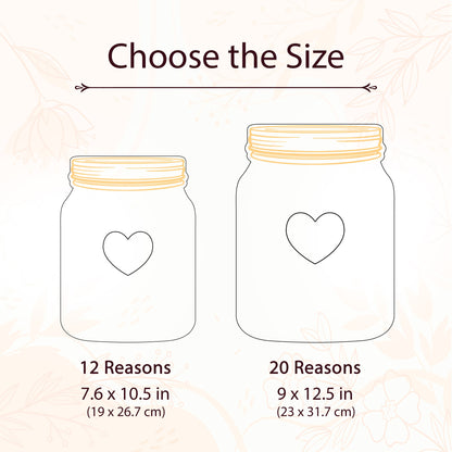 12 Reasons Why I Love You Personalized Wooden Jar of Hearts, Anniversary Gift for Him, Birthday Gift for Her, Custom Valentines Gift