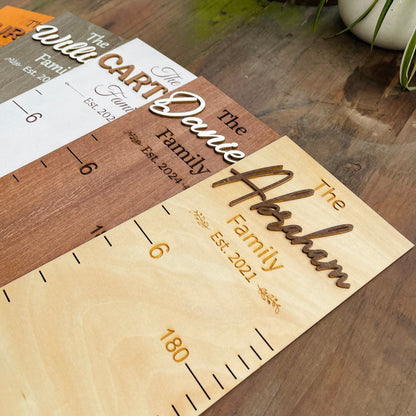 Family Height Chart Personalized Growth Chart Height Chart for Kids Baby Growth Chart Height Ruler for Wall Wooden Nursery Decor