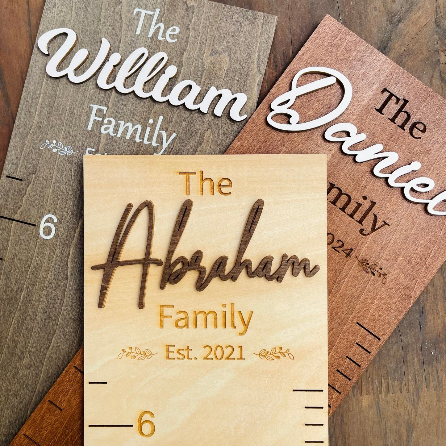 Family Height Chart Personalized Growth Chart Height Chart for Kids Baby Growth Chart Height Ruler for Wall Wooden Nursery Decor