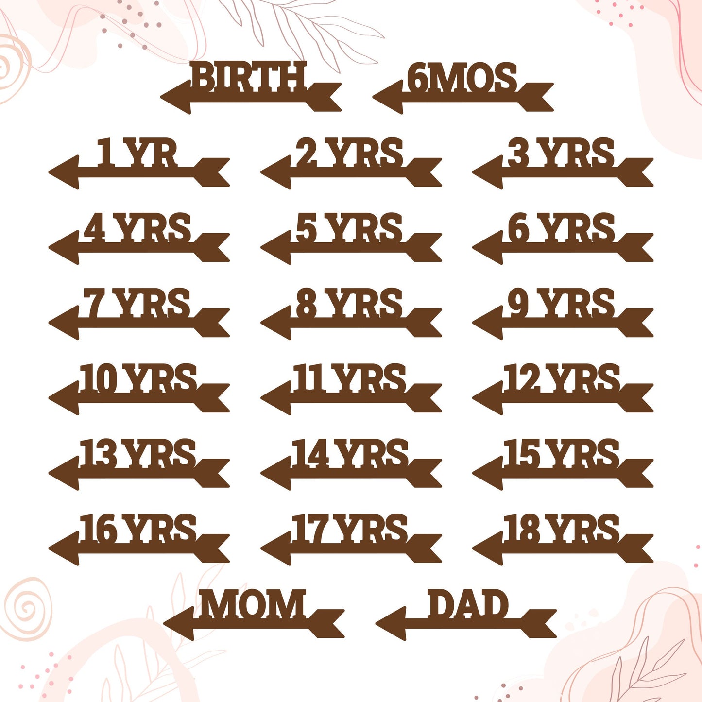 Growth Chart Markers Personalized Height Marker for Growth Chart Wooden Growth Chart Markers