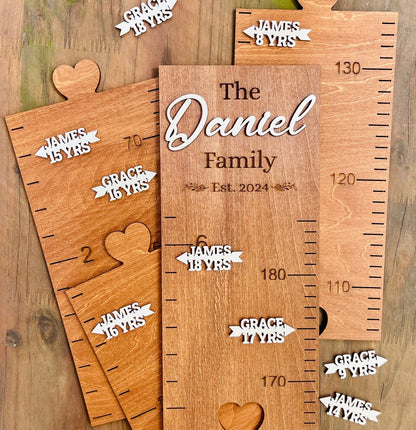 Growth Chart Markers Personalized Height Marker Arrows for Growth Chart Wooden Growth Chart Markers