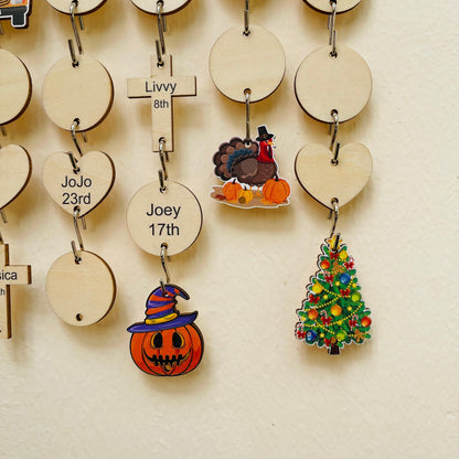 Customized Individual Disc, Personalized Family Birthday Tags, Birthday Calendar, Birthday Family Celebrations, Birthday Reminder