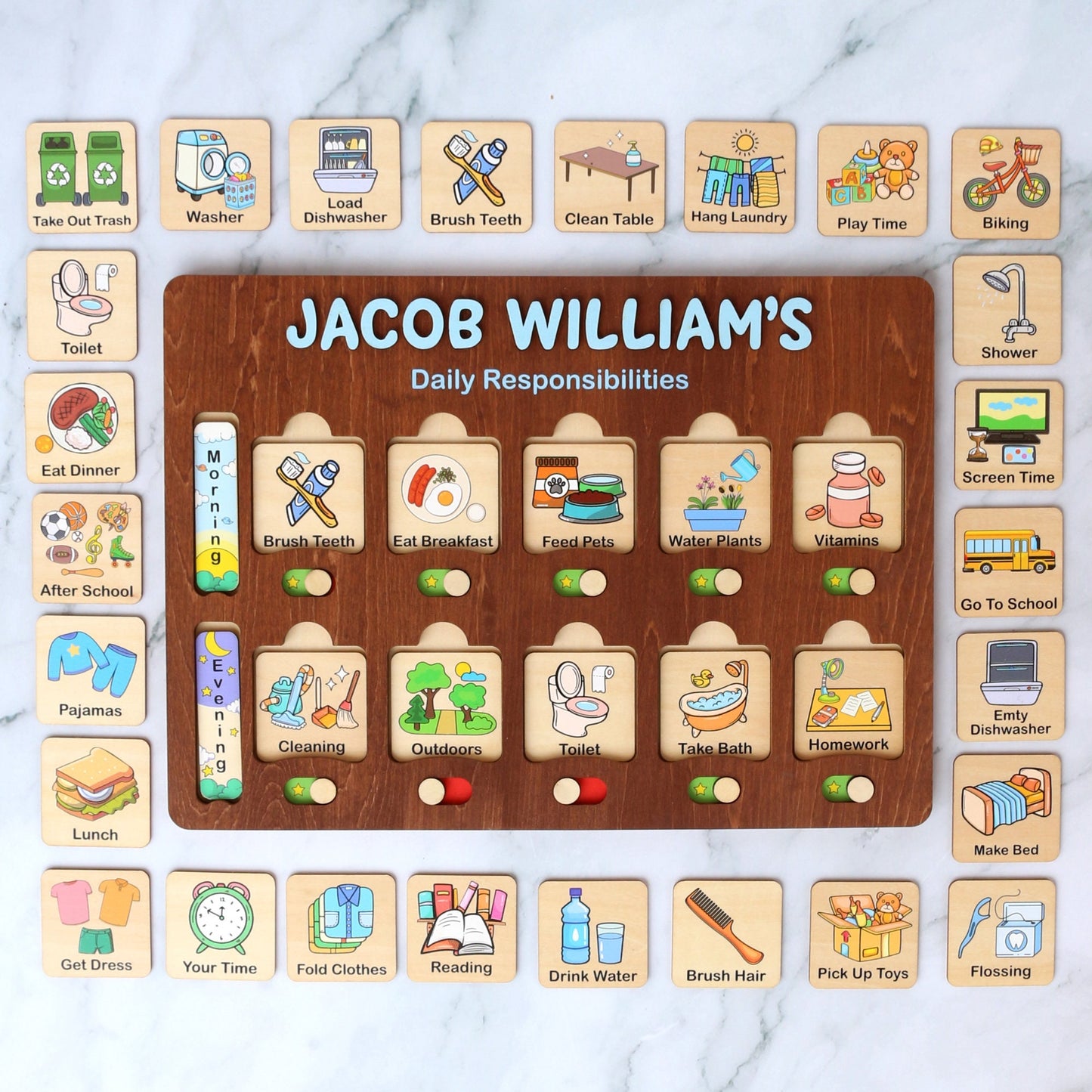 Chore Chart for Kids, Routine Chart Kids , Kids Chore Chart, Daily Checklist, Toddler Routine Chart, Birthday Gifts for Kids