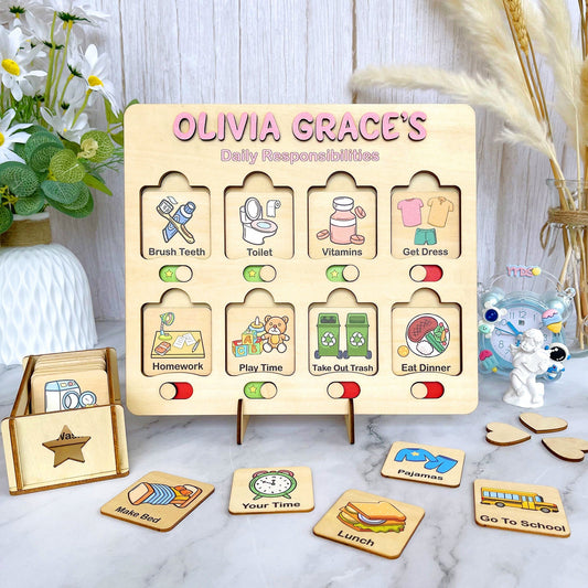 Chore Chart for Kids, Kids Daily Responsibilities Chart, Kids Chore Chart, Daily Checklist, Daily Task List, Toddler Routine Chart