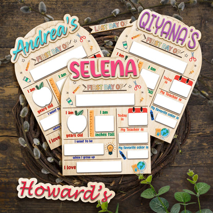 Custom First and Last Day Of School Sign, 1st Day of School Board, Custom Name Back To School Board, Reusable Back To School Dry Erase Sign