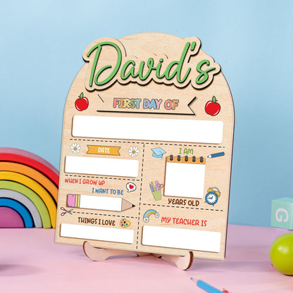 Personalized First Day Of School Sign, Custom First & Last Day of School Sign, Custom School Board Gift for Student, 1st Day of School Board