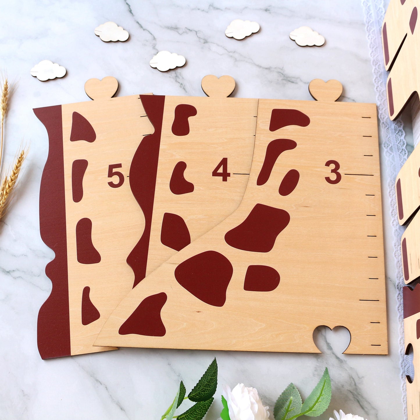 Giraffe Growth Chart for Kids Personalized Height Chart Wooden Height Ruler for Nursery Decor Baby Shower Gift Baby Room decor Gift for Kids