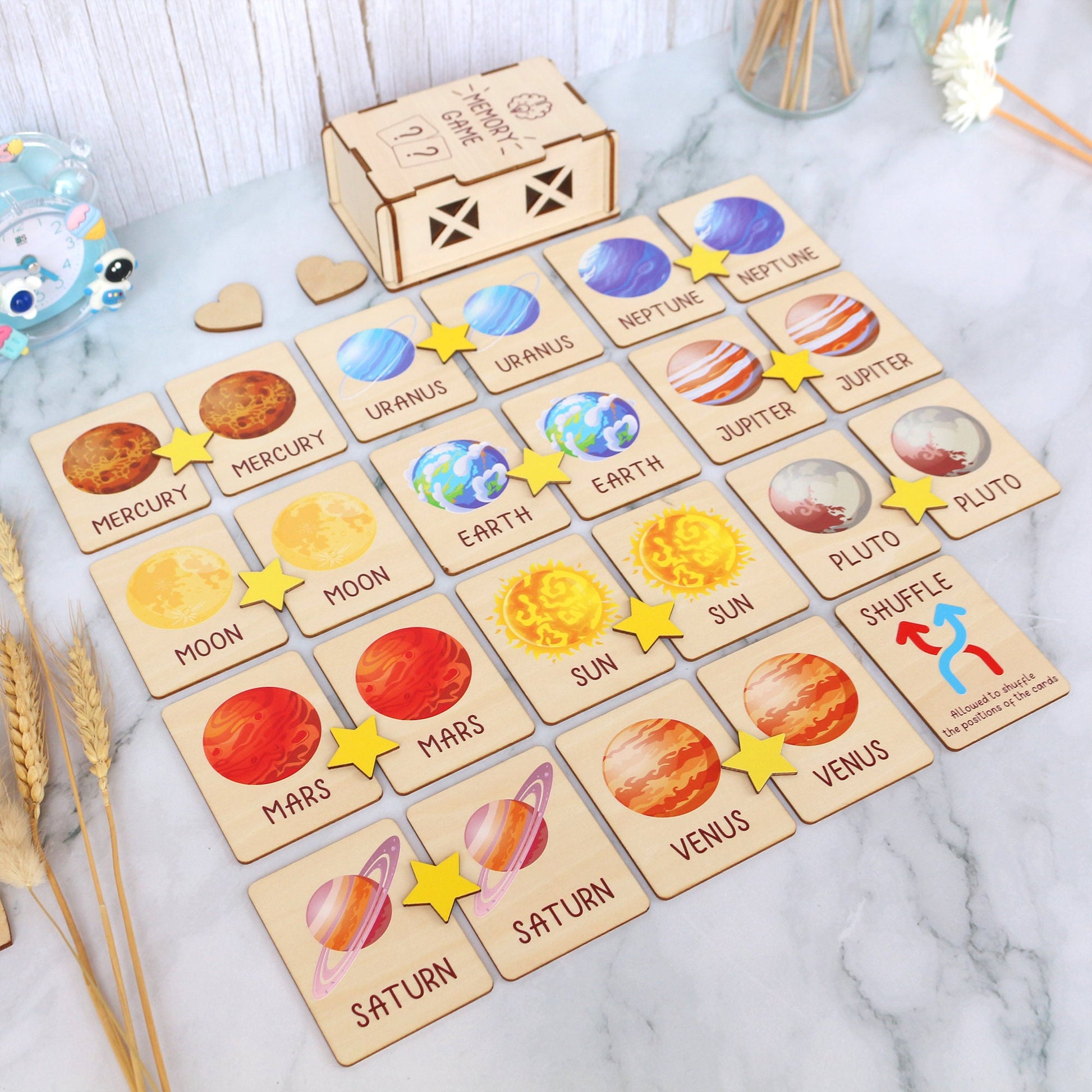 Memory Game for Kids - Matching Cards - Wood Montessori Toys - Learning Toys For Toddlers - Farm Animals Matching Cards- Gifts for Kids