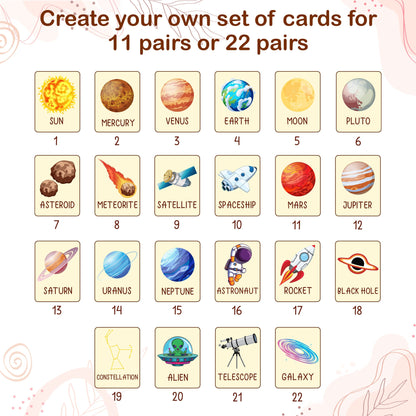 Memory Game for Kids - Matching Cards - Wood Montessori Toys - Learning Toys For Toddlers - Farm Animals Matching Cards- Gifts for Kids