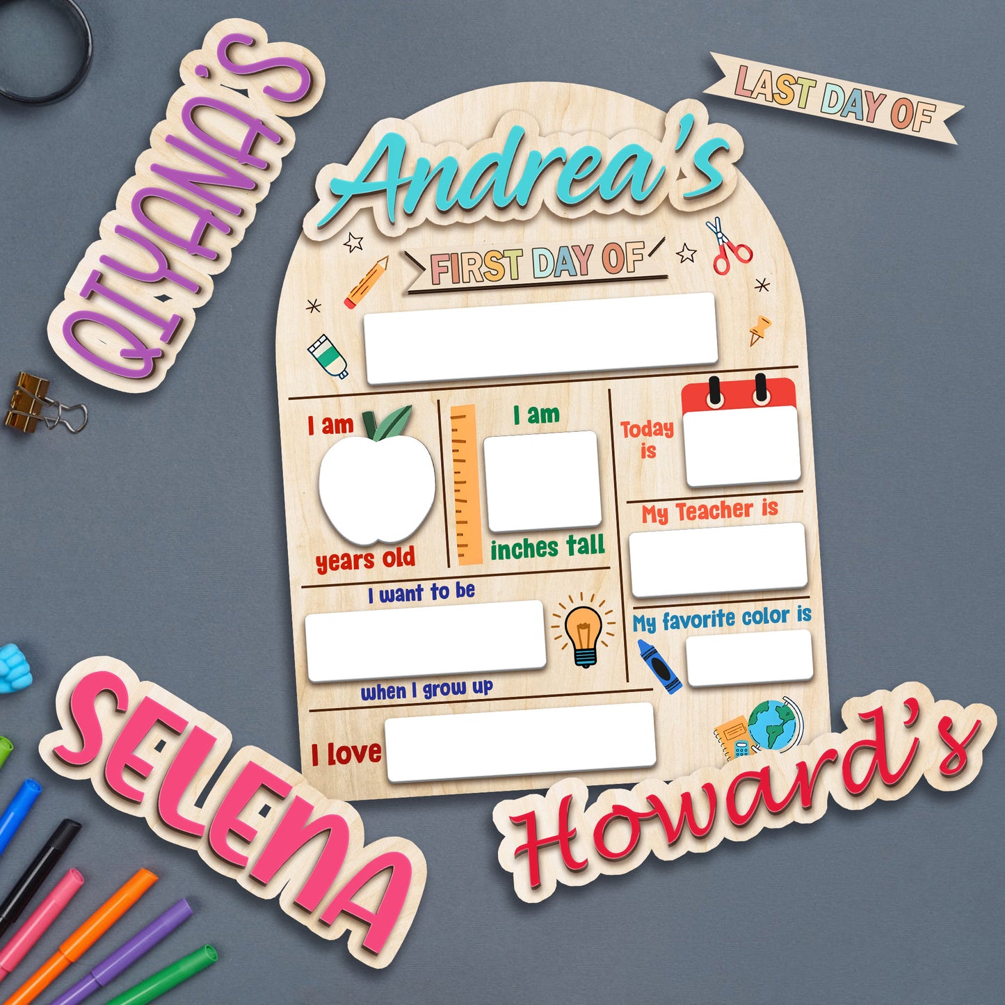 Custom First Day Of School Sign, First & Last Day of School Sign, Back To School Board, 1st Day Of School Sign, 1st Day Of Kindergarten Sign