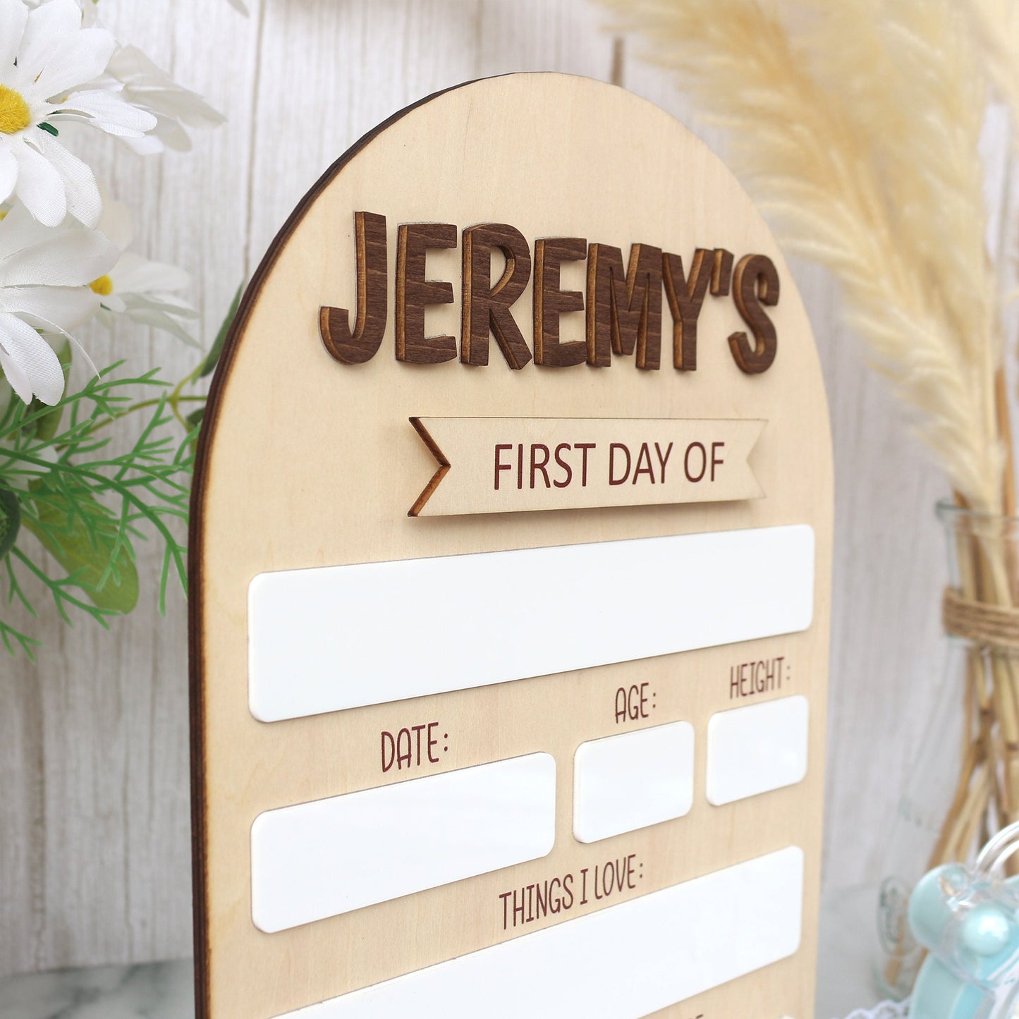First Day of School Sign, Back to School Board, Last Day of School, Personalized Photo Prop, Reusable Sign, Sign for School Pictures