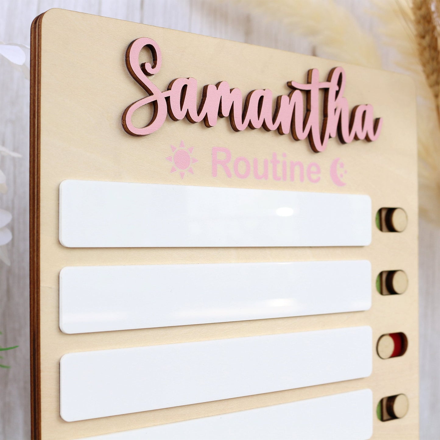 Sliding Routine Chart, Personalized Chore Chart for Kids, Daily Checklist, Kids Daily Tasks, Daily Routine Dry-erase