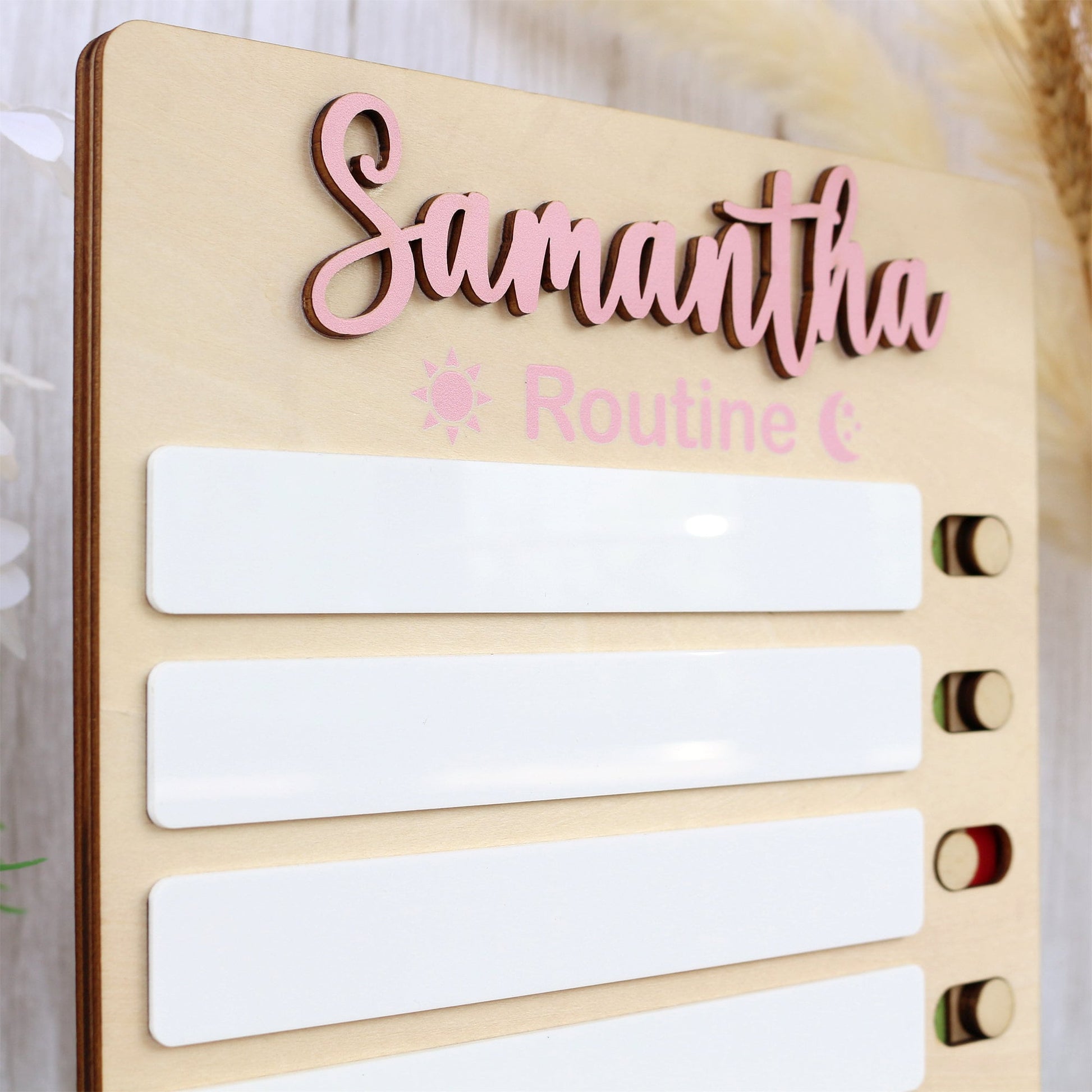 Sliding Routine Chart, Personalized Chore Chart for Kids, Daily Checklist, Kids Daily Tasks, Daily Routine Dry-erase