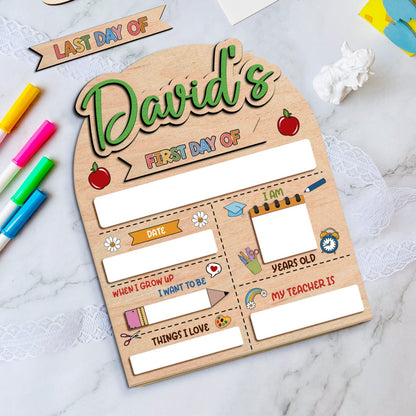 Custom First Day of School Sign, Wooden School Board Gift for Students, Custom First Day Of School Board, Personalized Back To School Sign