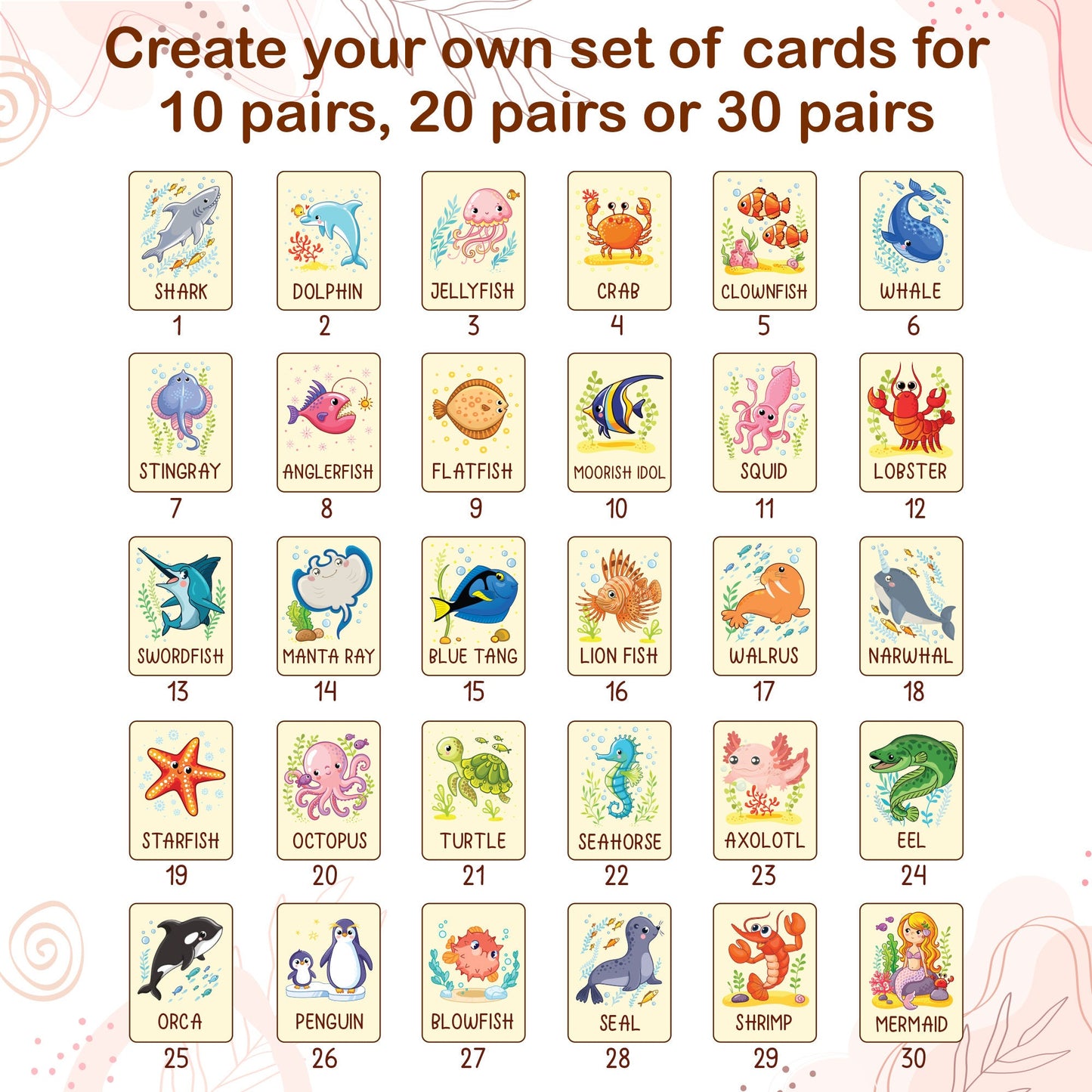 Memory Game for Kids - Matching Cards - Wood Montessori Toys - Learning Toys For Toddlers - Farm Animals Matching Cards- Gift for Kids