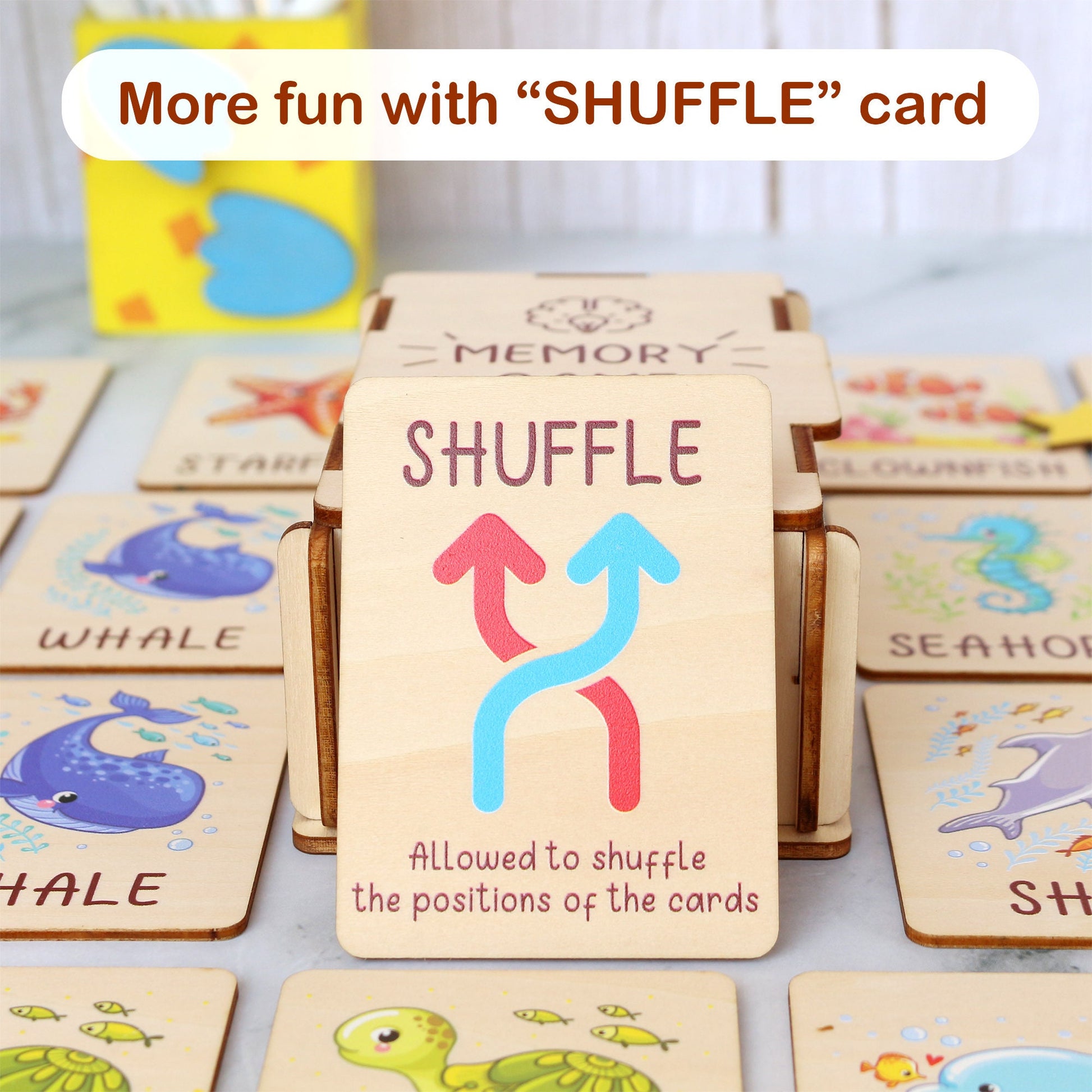 Memory Game for Kids - Matching Cards - Wood Montessori Toys - Learning Toys For Toddlers - Farm Animals Matching Cards- Gift for Kids