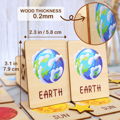 Memory Game for Kids - Matching Cards - Wood Montessori Toys - Learning Toys For Toddlers - Farm Animals Matching Cards- Gifts for Kids